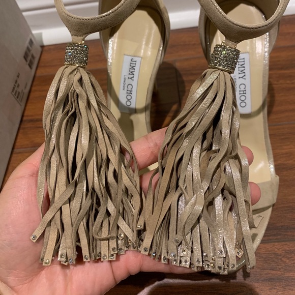 Brand New Jimmy Choo high heel with crystal - Picture 2 of 5